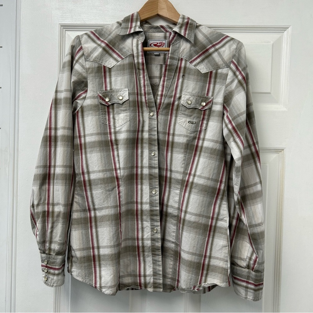 Roper Women’s Plaid Pearl Snap Western Shirt M